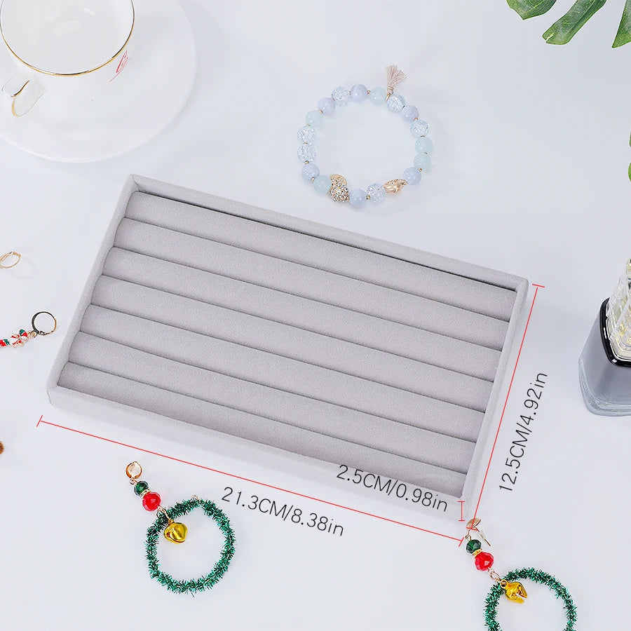 Piccolas 1pc, Flocking Jewelry Box Jewelry Tray, Suitable For: All Kinds of Jewelry Storage.
