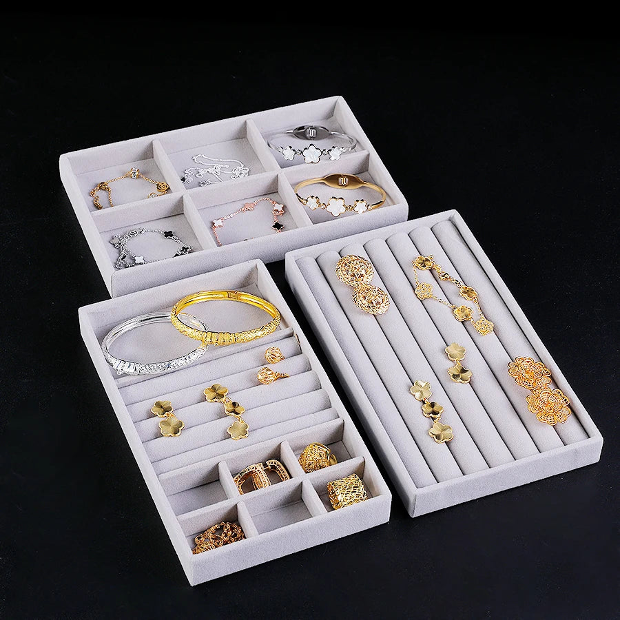 Piccolas 1pc, Flocking Jewelry Box Jewelry Tray, Suitable For: All Kinds of Jewelry Storage.