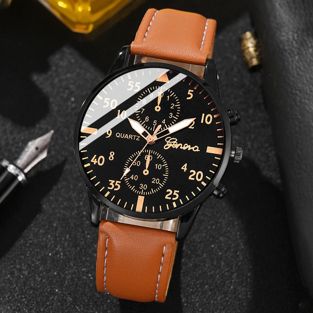Piccolas Mens Fashion Watch and bracelet  gift set