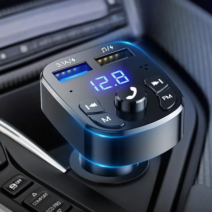 Piccolas Dual Usb Fast Charger Fm Bluetooth Receiver Car Kit