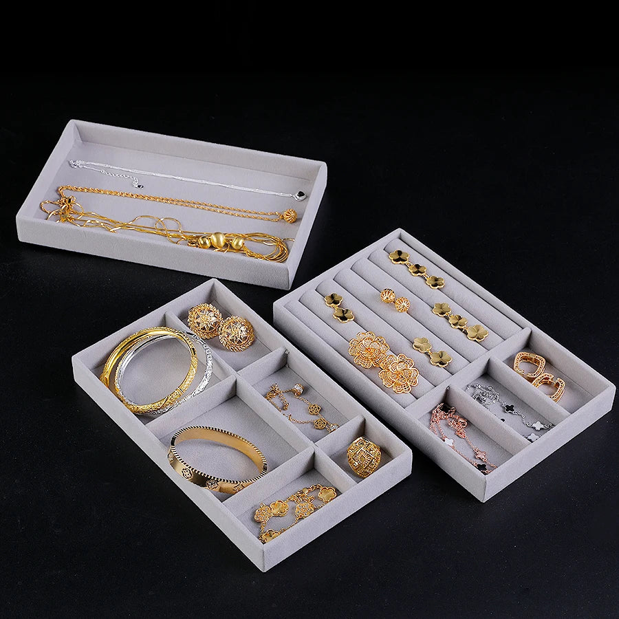 Piccolas 1pc, Flocking Jewelry Box Jewelry Tray, Suitable For: All Kinds of Jewelry Storage.