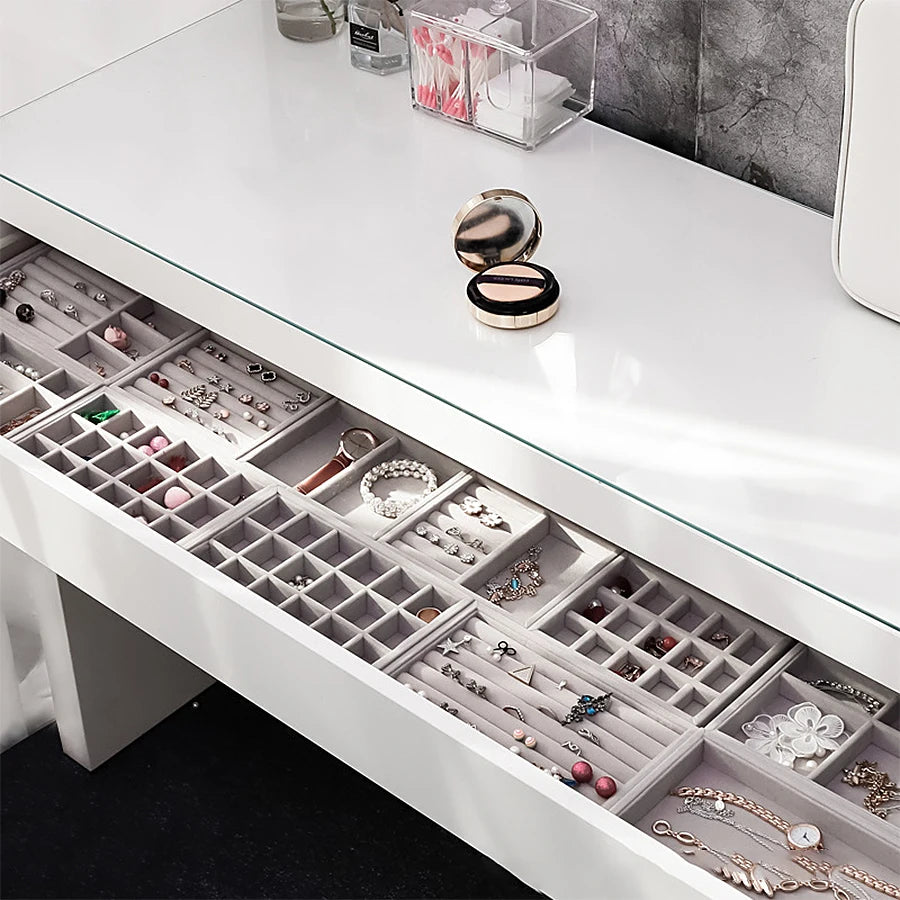 Piccolas 1pc, Flocking Jewelry Box Jewelry Tray, Suitable For: All Kinds of Jewelry Storage.