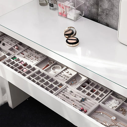 Piccolas 1pc, Flocking Jewelry Box Jewelry Tray, Suitable For: All Kinds of Jewelry Storage.