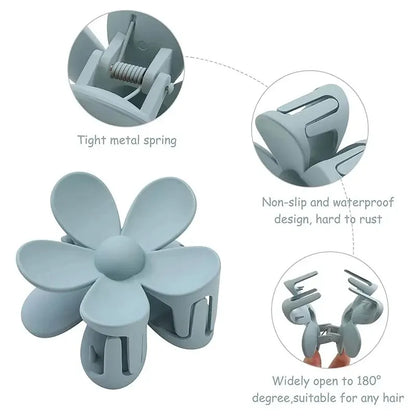 Piccolas Large Flower Claw Clips For Women T
