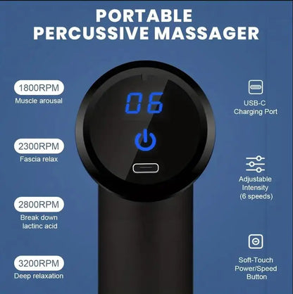 Piccolas Muscle Massage Gun Deep Handheld Percussion Massager