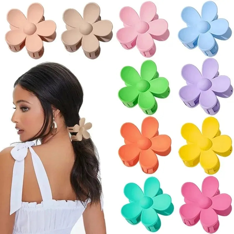 Piccolas Large Flower Claw Clips For Women T